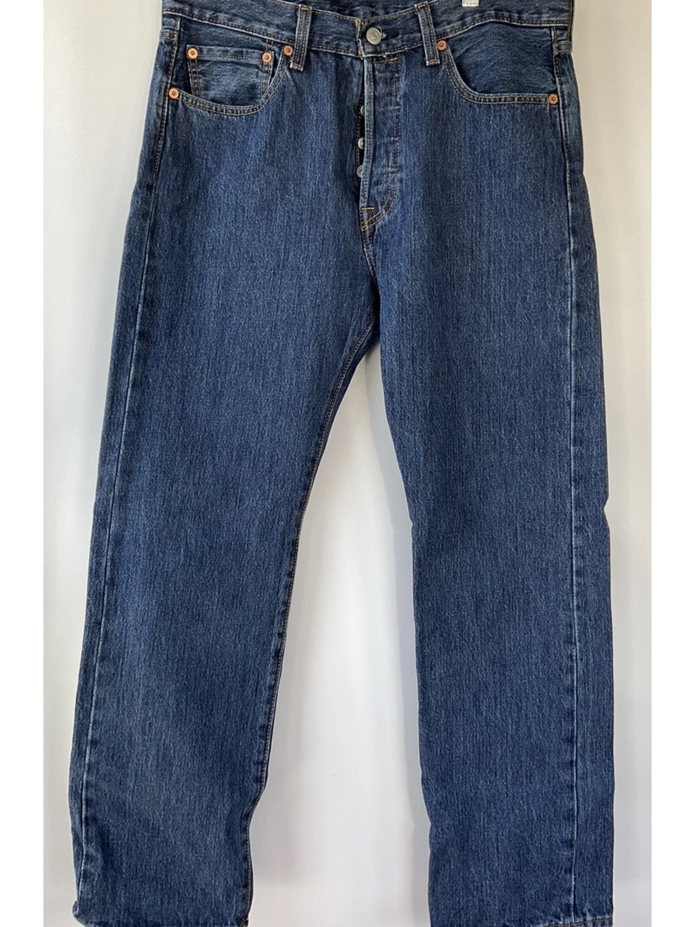 Levis 501 Original Fit Jeans Straight Leg Button Fly 100% Cotton Blue 32 X 30